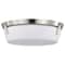 Nuvo Rowen 3-Light Flush Mount Brushed Nickel Etched White Glass 60/7760 - alternate 3